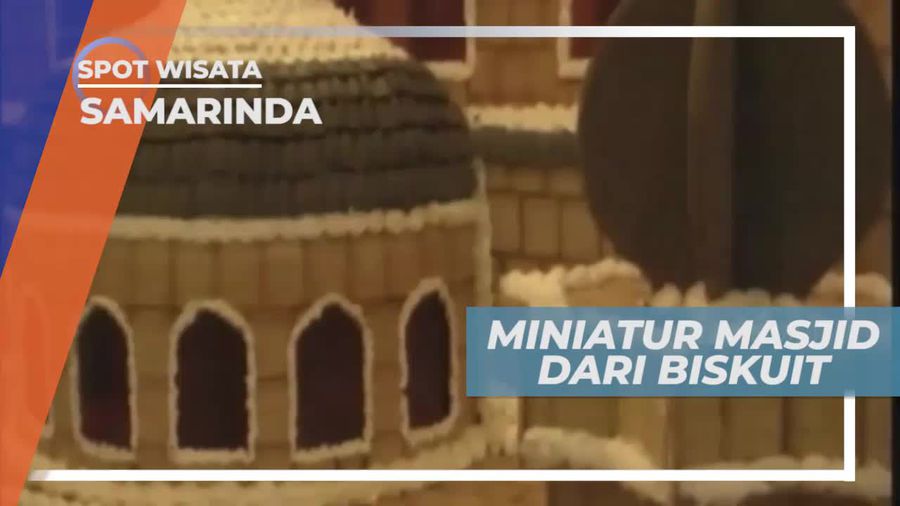 Miniatur Masjid Dari Biskuit, Kreasi Unik Warga Samarinda