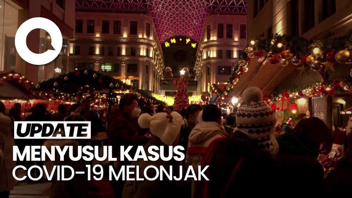 Pasar Natal Shanghai Ramai, Padahal Warga Diminta Tak Keluar Rumah
