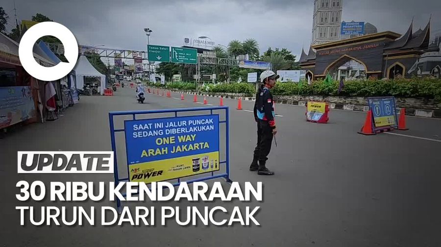 Polisi Berlakukan One Way Puncak Bogor Arah Jakarta Siang Ini