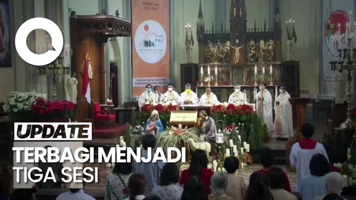 Suasana Misa Natal di Katedral Jakarta, Berlangsung Khidmat