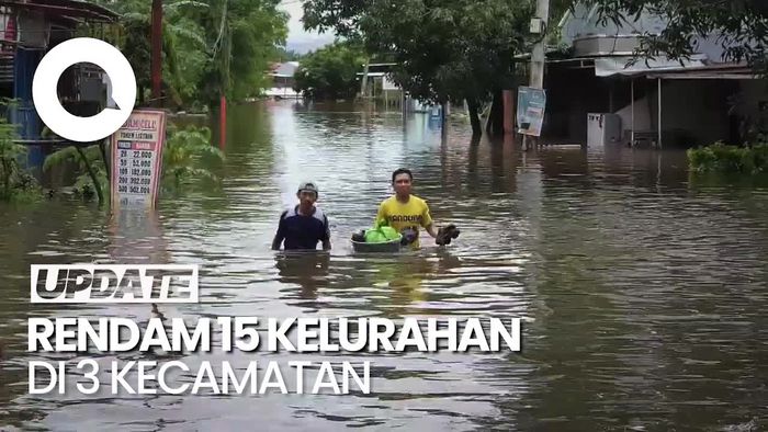 Penampakan Banjir di Makassar Rendam 2.646 Rumah