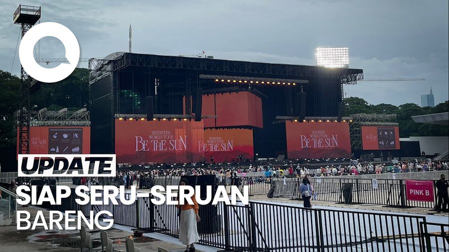 Mendung Tak Lunturkan Semangat CARAT Bertemu SEVENTEEN