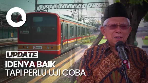 Wapres Soal Tarif KRL Orang Kaya Akan Naik: Perlu Uji Coba