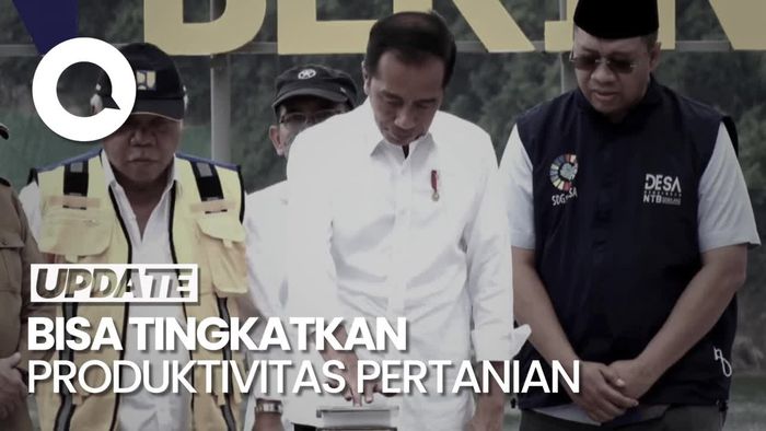 Momen Jokowi Resmikan Bendungan Beringin Sila Sumbawa NTB