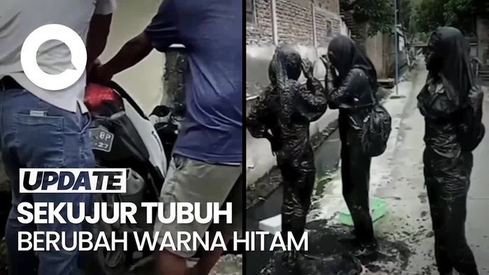 Gadis Bonceng Tiga Nyemplung ke Got saat Jajal Motor Baru