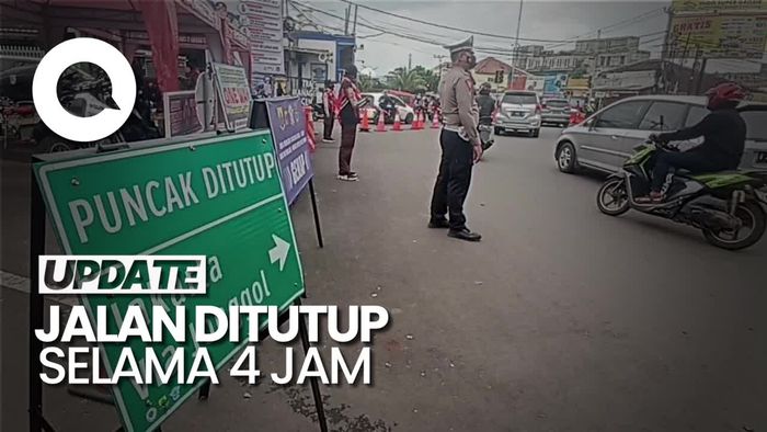 Jalur Cianjur-Puncak Ditutup Imbas Pasang Bronjong Longsor Cugenang
