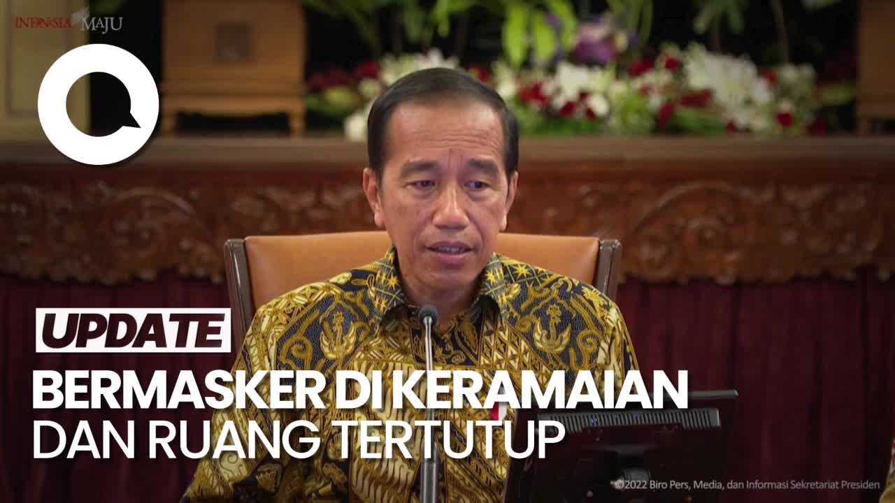 Jokowi Minta Masyarakat Tetap Pakai Masker Meski PPKM Dicabut