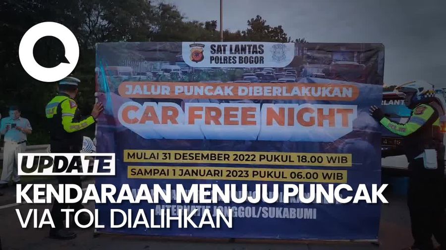 Car Free Night Menuju Jalur Puncak Bogor Mulai Diberlakukan