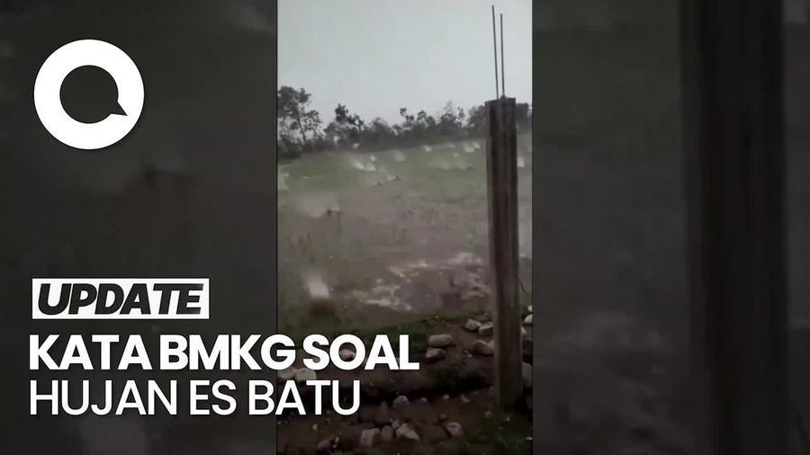 Ngeri! Momen Hujan Es Batu di Jeneponto Sulsel