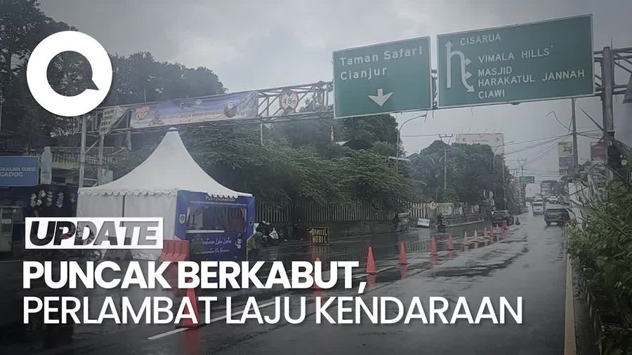 Jalur Puncak Sempat Berkabut, Pengendara Diimbau Hati-hati