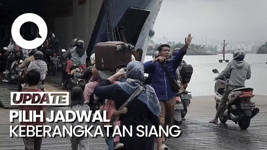 Siasat Penumpang di Pelabuhan Merak Hindari Cuaca Ekstrem 