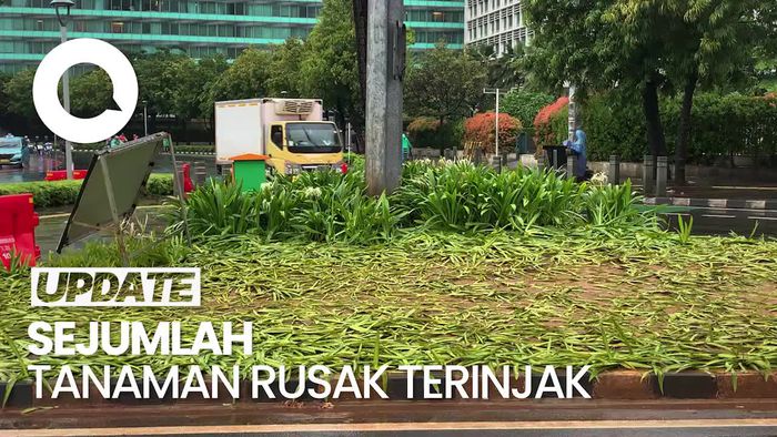 Sisa Kemeriahan Malam Tahun Baru di Bundaran HI, Tak Ada CFD
