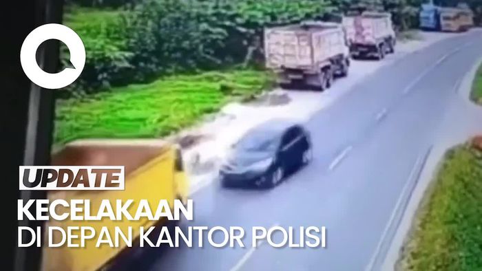 CCTV Mobil Adu Banteng dengan Truk di Asahan Sumut
