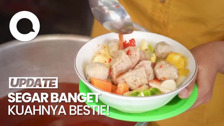 Bikin Laper: Unik! Bakso Pakai Buah dan Kuah Rujak 