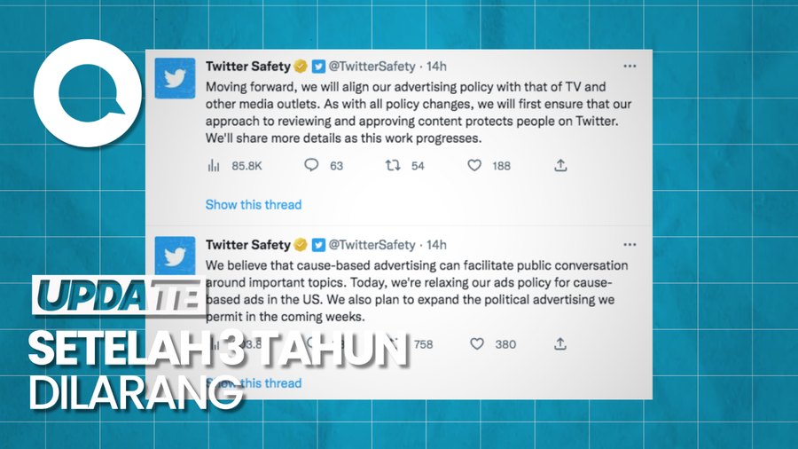Twitter Longgarkan Larangan Iklan Politik