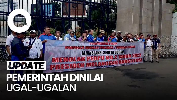 Tolak Perppu Ciptaker, Aliansi Buruh hingga Aktivis Geruduk DPR