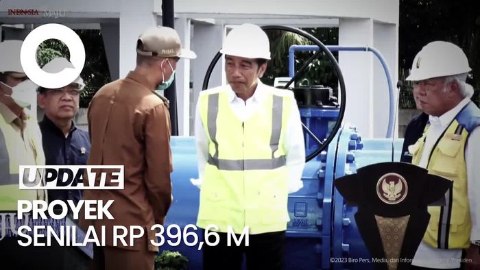 Jokowi Resmikan Sistem Penyediaan Air Minum Regional Durolis, Riau