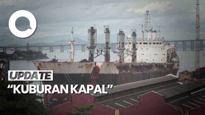 Penampakan Bangkai Kapal Sao Luiz yang Mengancam Lingkungan Brasil