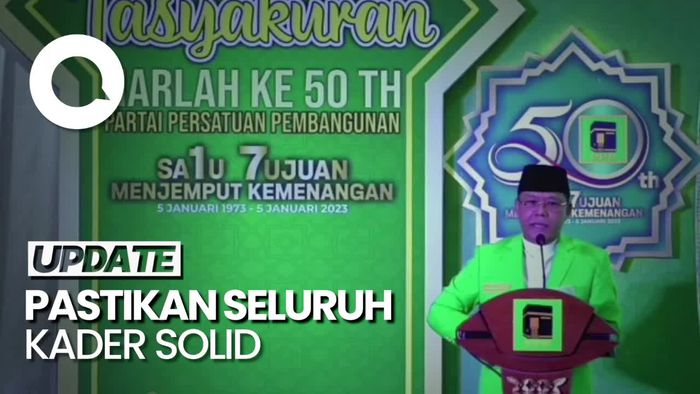 Buka Peringatan Harlah ke-50 PPP, Mardiono Tepis Isu Disharmoni Partai