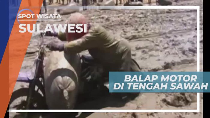 Balap Motor Rayakan Panen Gabah di Polewali Mandar