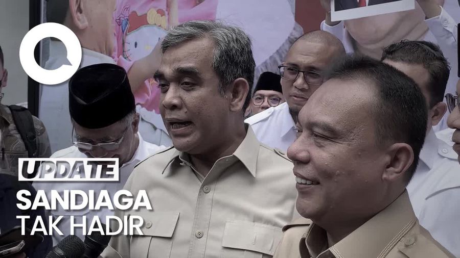 Sandiaga Absen saat Prabowo Resmikan Kantor Pemenangan Presiden Gerindra