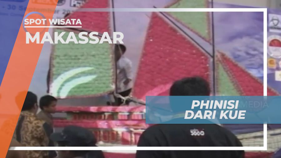 Uniknya Perahu Phinisi yang Terbuat dari Baruasa, Kue Tradisional Khas Makassar