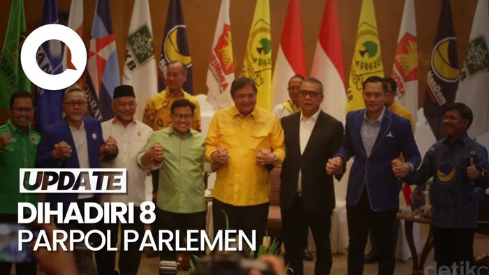 Suasana Pertemuan 8 Parpol DPR di Hotel Dharmawangsa