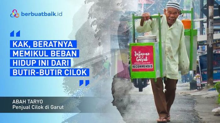 Nestapa Abah Taryo Tertatih-tatih Jual Cilok Demi Nafkahi Keluarga