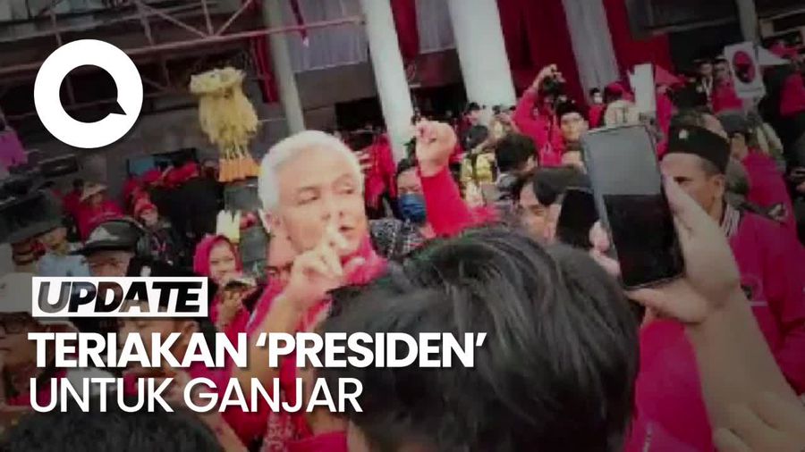 Momen Ganjar Diteriaki Presiden oleh Kader di HUT ke-50 PDIP
