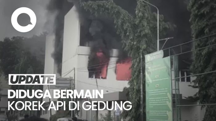 Penampakan Gedung Riset Polsri Terbakar, Bocah Bawa Korek Api Diamankan