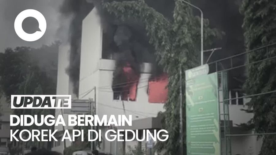 Penampakan Gedung Riset Polsri Terbakar, Bocah Bawa Korek Api Diamankan