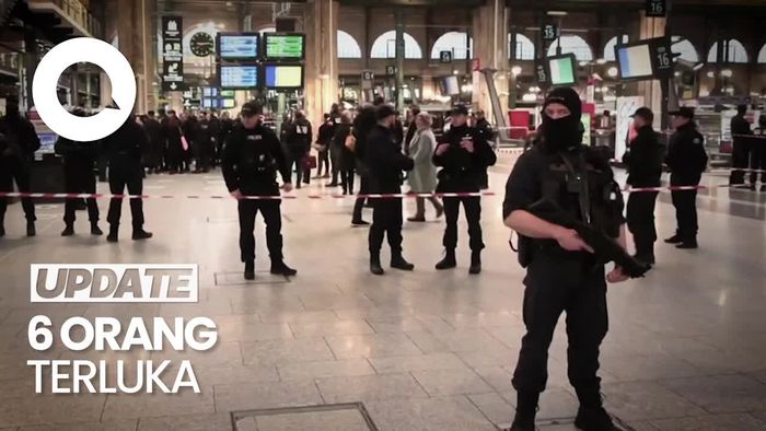Pria Berpisau Serang Penumpang di Stasiun Kereta Gare du Nord Paris