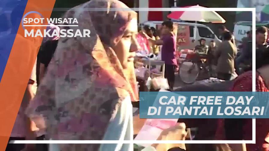 Car Free Day di Pantai Losari Makassar Sulawesi Selatan