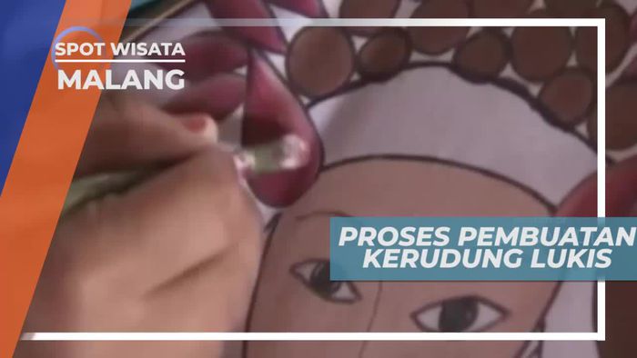 Kerudung Lukis, Kreatifitas Warga Kota Malang Melukis Aneka Motif di Kerudung