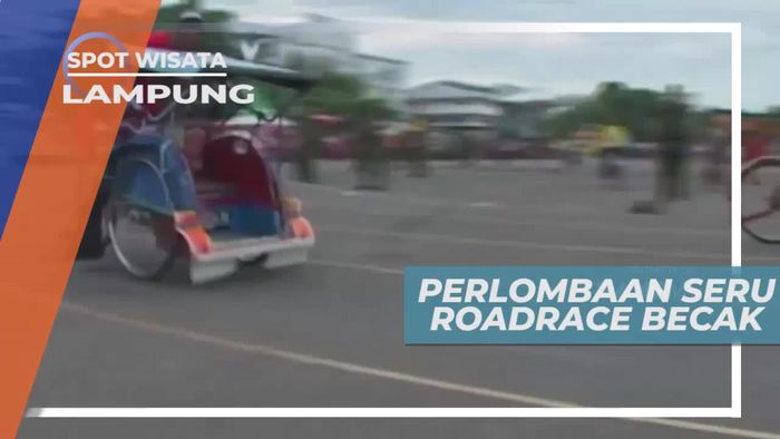 Roadrace Becak, Perlombaan Seru di Lapangan Parkir Saburai Bandar Lampung