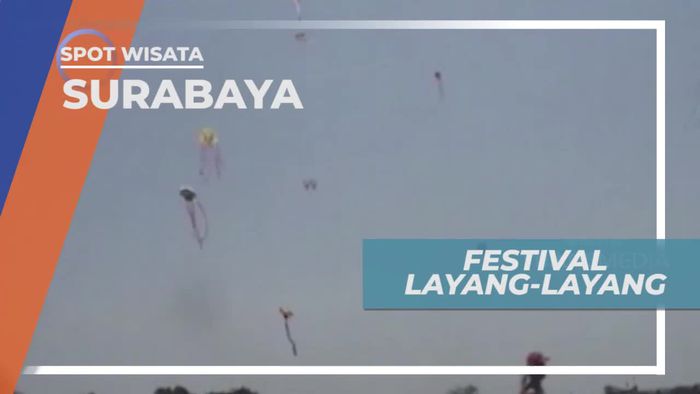 Aneka Bentuk Unik Layang-layang di Langit Surabaya
