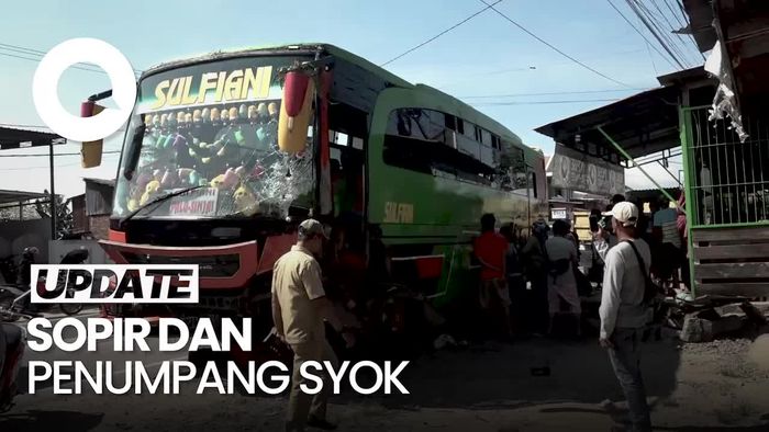 Penampakan 2 Truk-1 Bus Remuk Akibat Kecelakaan Beruntun di Polman