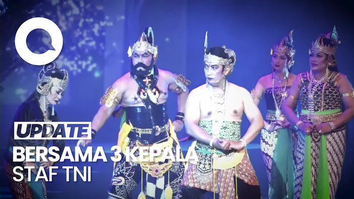 Aksi Panglima TNI hingga Kapolri Main Wayang Orang  Pandawa Boyong