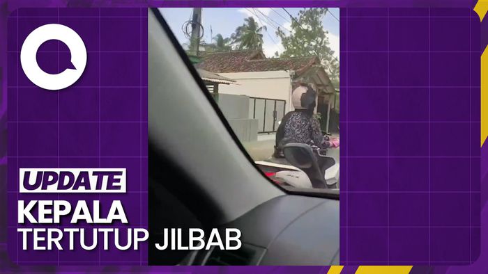Viral Video Ukhti Mengendarai Motor dengan Mata Batin