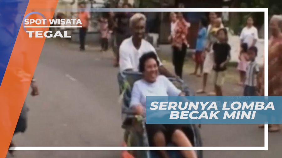 Serunya Adu Cepat Lomba Becak Mini Antar Pasutri, Tegal