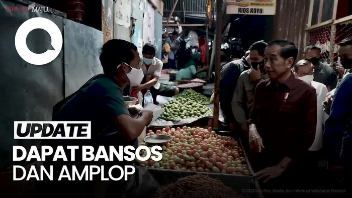 Meriahnya Warga Sambut Jokowi di Sejumlah Pasar Sulawesi Utara