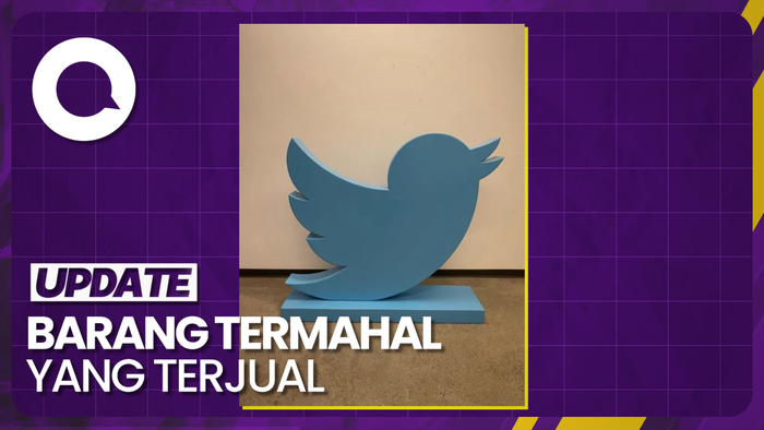Dilelang, Patung Logo Twitter Terjual Rp 1,5 M