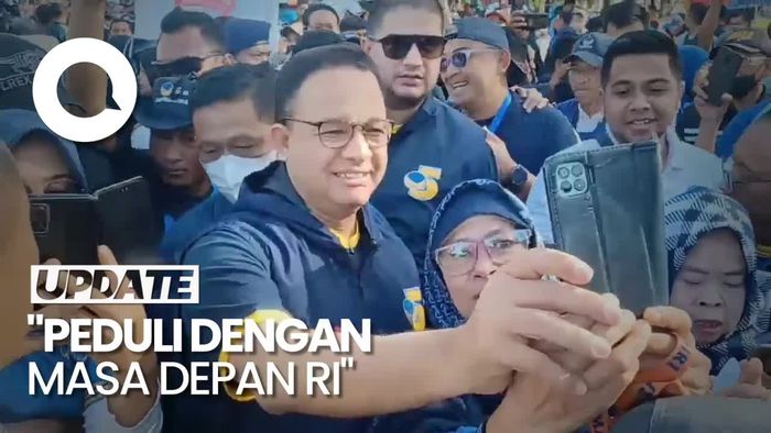 Anies Salut Anak Kelas 6 SD Hadiri Safari Politiknya di Bandung