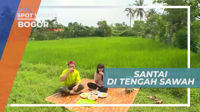 Santai di Tengah Sawah Menikmati Udara Sejuk Kota Bogor