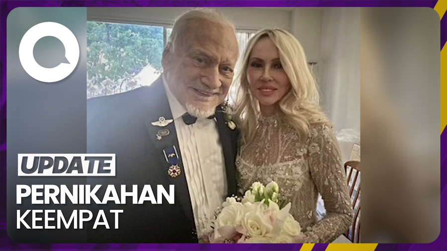 Potret Pensiunan Astronaut Buzz Aldrin yang Menikah di Usia 93 Tahun 