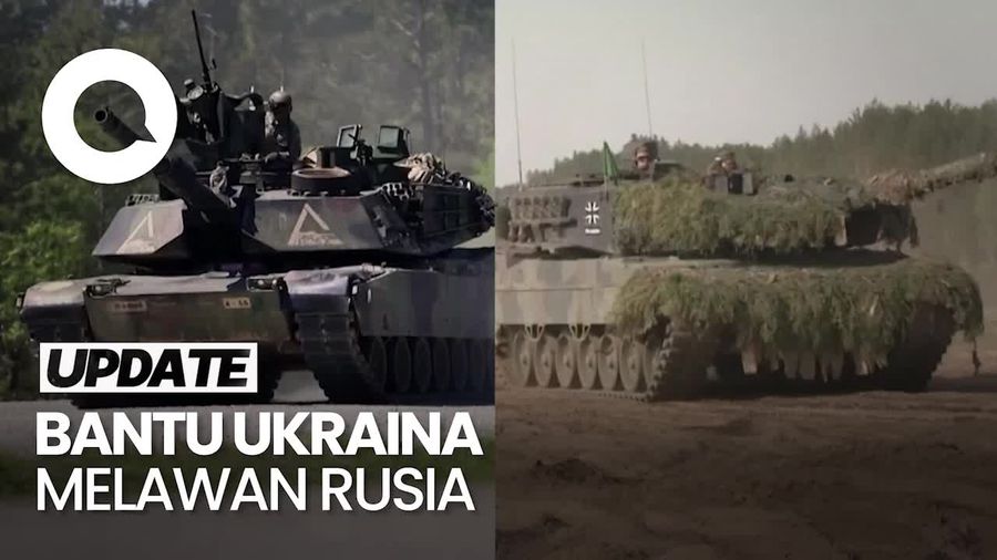Wujud Tank Abrams & Leopard Milik AS-Jerman yang Dikirim ke Ukraina