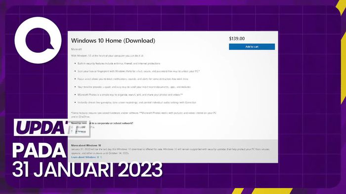 Penjualan Lisensi Windows 10 Bakal Disetop Microsoft