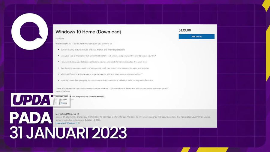 Penjualan Lisensi Windows 10 Bakal Disetop Microsoft