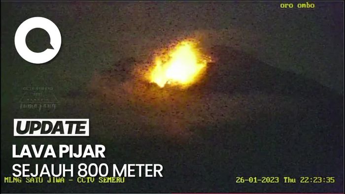 Gunung Semeru Kembali Beraktivitas, Kini Lontarkan Lava Pijar