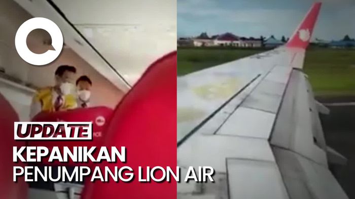 Momen Kepanikan Penumpang Lion Air Usai Tabrak Garbarata di Bandara Merauke